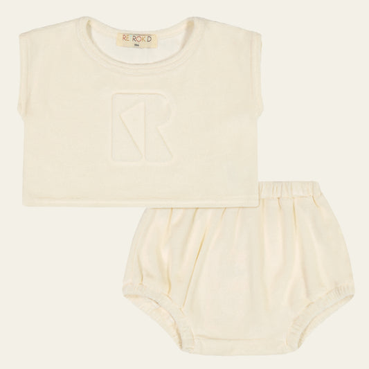 Terry Crop Top + Bloomers Set