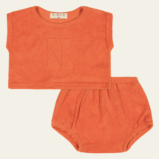 Terry Crop Top + Bloomers Set